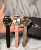 Buy Shop Coach Delancey Grey Dial Brown Leather Strap Watch for Women - 14502797 USA Online