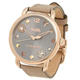 Buy Shop Coach Delancey Grey Dial Grey Leather Strap Watch For Women - 14502797 USA Online