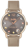 Buy Shop Coach Delancey Grey Dial Grey Leather Strap Watch For Women - 14502797 USA Online
