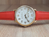 Buy Shop Coach Delancey Ivory Dial Orange Leather Strap Watch for Women - 14502719 USA Online