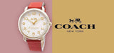 Buy Shop Coach Delancey Ivory Dial Orange Leather Strap Watch for Women - 14502719 USA Online