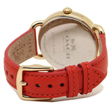 Buy Shop Coach Delancey Ivory Dial Orange Leather Strap Watch for Women - 14502719 USA Online