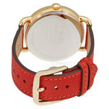 Buy Shop Coach Delancey Ivory Dial Orange Leather Strap Watch for Women - 14502719 USA Online