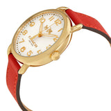 Buy Shop Coach Delancey Ivory Dial Orange Leather Strap Watch for Women - 14502719 USA Online