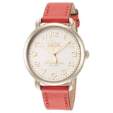 Buy Shop Coach Delancey Ivory Dial Orange Leather Strap Watch for Women - 14502719 USA Online