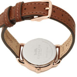 Coach Delancey Cream Dial Brown Leather Strap Watch For Women - 14502751