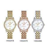 Buy Shop Coach Delancey Mother of Pearl Dial Gold Steel Strap Watch for Women - 14502478 USA Online