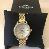 Buy Shop Coach Delancey Mother of Pearl Dial Gold Steel Strap Watch for Women - 14502478 USA Online