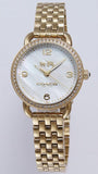 Buy Shop Coach Delancey Mother of Pearl Dial Gold Steel Strap Watch for Women - 14502478 USA Online