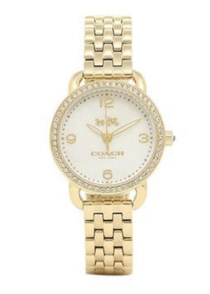 Buy Shop Coach Delancey Mother of Pearl Dial Gold Steel Strap Watch for Women - 14502478 USA Online