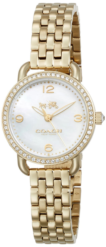 Buy Shop Coach Delancey Mother of Pearl Dial Gold Steel Strap Watch for Women - 14502478 USA Online
