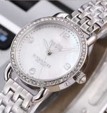 Buy Shop Coach Delancey Mother of Pearl Dial Silver Steel Strap Watch for Women - 14502477 USA Online