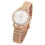 Buy Shop Coach Delancey Mother of Pearl White Dial Rose Gold Steel Strap Watch for Women - 14502479 USA Online
