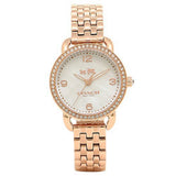 Buy Shop Coach Delancey Mother of Pearl White Dial Rose Gold Steel Strap Watch for Women - 14502479 USA Online
