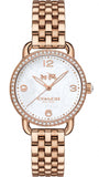 Buy Shop Coach Delancey Mother of Pearl White Dial Rose Gold Steel Strap Watch for Women - 14502479 USA Online