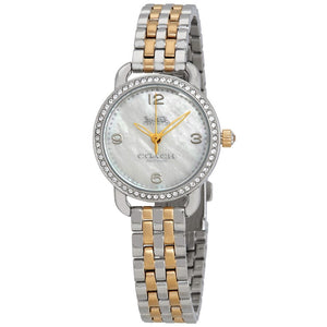 Buy Shop Coach Delancey Mother of Pearl White Dial Two Tone Steel Strap Watch for Women - 14502480 USA Online