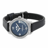 Buy Shop Coach Delancey Navy Blue Dial Blue Leather Strap Watch for Women - 14502668 USA Online