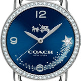 Buy Shop Coach Delancey Navy Blue Dial Blue Leather Strap Watch for Women - 14502668 USA Online