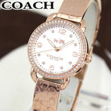 Buy Shop Coach Delancey Silver Dial Rose Gold Steel Strap Watch for Women - 14502355 USA Online