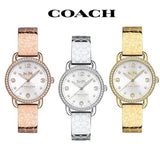 Buy Shop Coach Delancey Silver Dial Rose Gold Steel Strap Watch for Women - 14502355 USA Online