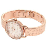 Buy Shop Coach Delancey Silver Dial Rose Gold Steel Strap Watch for Women - 14502355 USA Online