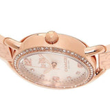 Buy Shop Coach Delancey Silver Dial Rose Gold Steel Strap Watch for Women - 14502355 USA Online
