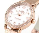 Buy Shop Coach Delancey Silver Dial Rose Gold Steel Strap Watch for Women - 14502355 USA Online