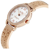 Buy Shop Coach Delancey Silver Dial Rose Gold Steel Strap Watch for Women - 14502355 USA Online