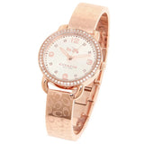 Buy Shop Coach Delancey Silver Dial Rose Gold Steel Strap Watch for Women - 14502355 USA Online