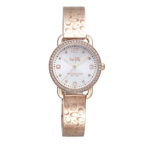 Buy Shop Coach Delancey Silver Dial Rose Gold Steel Strap Watch for Women - 14502355 USA Online