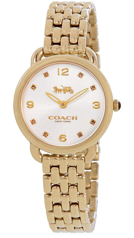 Buy Shop Coach Delancey Slim Silver Dial Gold Steel Strap Watch For Women - 14502782 USA Online