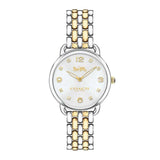 Buy Shop Coach Delancey Slim White Dial Two Tone Steel Strap Watch for Women - 14502784 USA Online