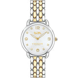 Buy Shop Coach Delancey Slim White Dial Two Tone Steel Strap Watch for Women - 14502784 USA Online