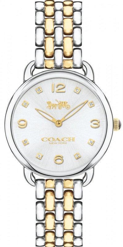 Buy Shop Coach Delancey Slim White Dial Two Tone Steel Strap Watch for Women - 14502784 USA Online