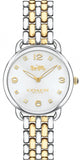 Buy Shop Coach Delancey Slim White Dial Two Tone Steel Strap Watch for Women - 14502784 USA Online