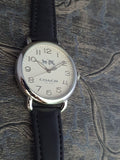 Buy Shop Coach Delancey White Dial Black Leather Strap Watch for Women - 14502714 USA Online