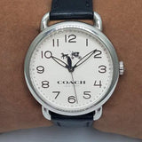 Buy Shop Coach Delancey White Dial Black Leather Strap Watch for Women - 14502714 USA Online