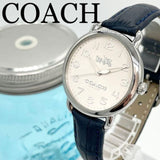 Buy Shop Coach Delancey White Dial Black Leather Strap Watch for Women - 14502714 USA Online