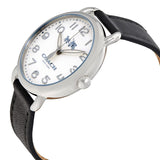 Buy Shop Coach Delancey White Dial Black Leather Strap Watch for Women - 14502714 USA Online