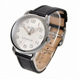 Buy Shop Coach Delancey White Dial Black Leather Strap Watch for Women - 14502714 USA Online