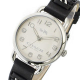 Buy Shop Coach Delancey White Dial Black Leather Strap Watch for Women - 14502714 USA Online