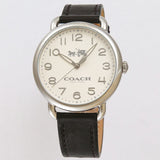 Buy Shop Coach Delancey White Dial Black Leather Strap Watch for Women - 14502714 USA Online