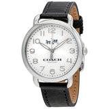 Buy Shop Coach Delancey White Dial Black Leather Strap Watch for Women - 14502714 USA Online
