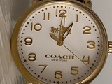 Buy Shop Coach Delancey White Dial Brown Leather Strap Watch for Women - 14502715 USA Online