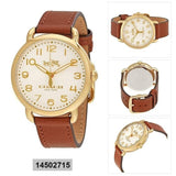 Buy Shop Coach Delancey White Dial Brown Leather Strap Watch for Women - 14502715 USA Online