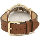 Buy Shop Coach Delancey White Dial Brown Leather Strap Watch for Women - 14502715 USA Online