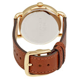 Buy Shop Coach Delancey White Dial Brown Leather Strap Watch for Women - 14502715 USA Online