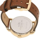 Buy Shop Coach Delancey White Dial Brown Leather Strap Watch for Women - 14502715 USA Online