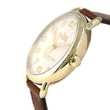 Buy Shop Coach Delancey White Dial Brown Leather Strap Watch for Women - 14502715 USA Online