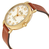 Buy Shop Coach Delancey White Dial Brown Leather Strap Watch for Women - 14502715 USA Online
